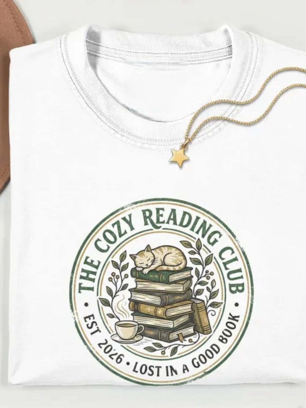 Cozy Reading Club Shirt, Book Lover Gift, Cute Cat Book Tee